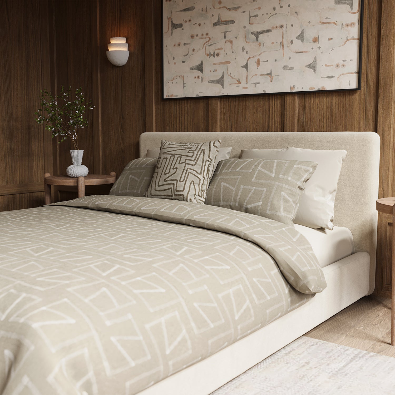Mareé Embroidered 3-piece Duvet Set