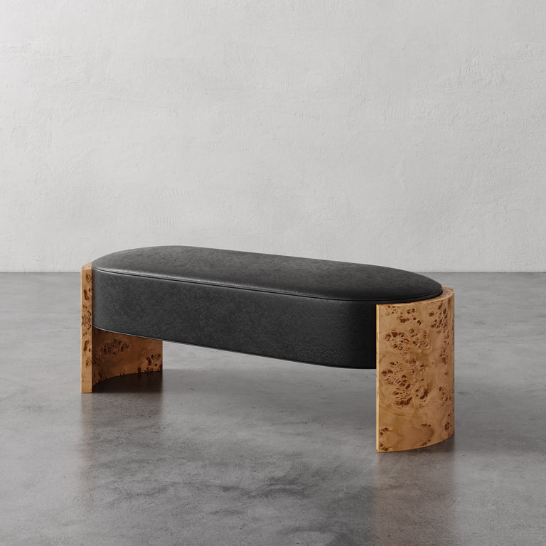 Benoit Leather Bench