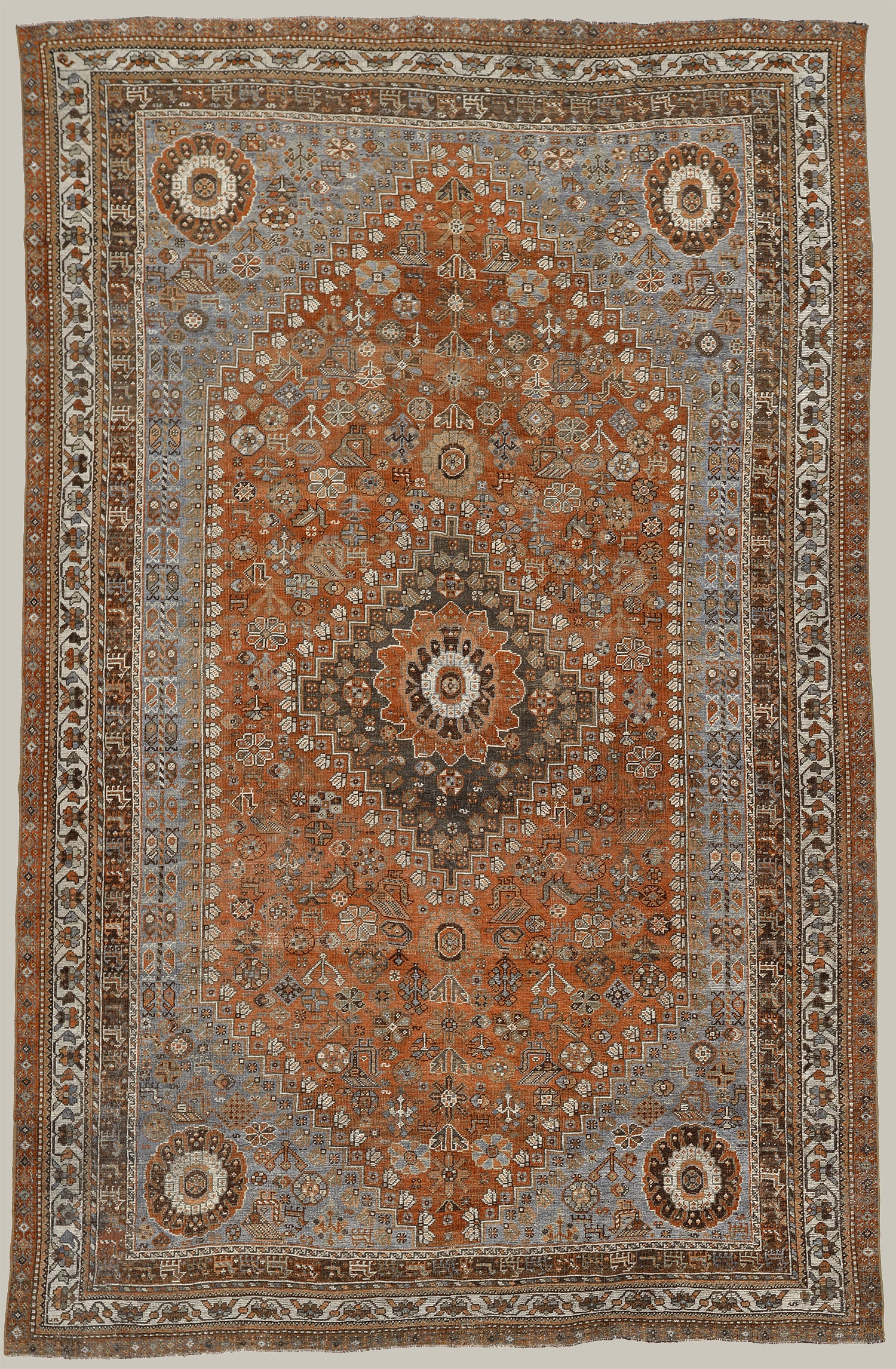 Vintage 1950's Southcentral Persia Shiraz rug - 7' x 11'