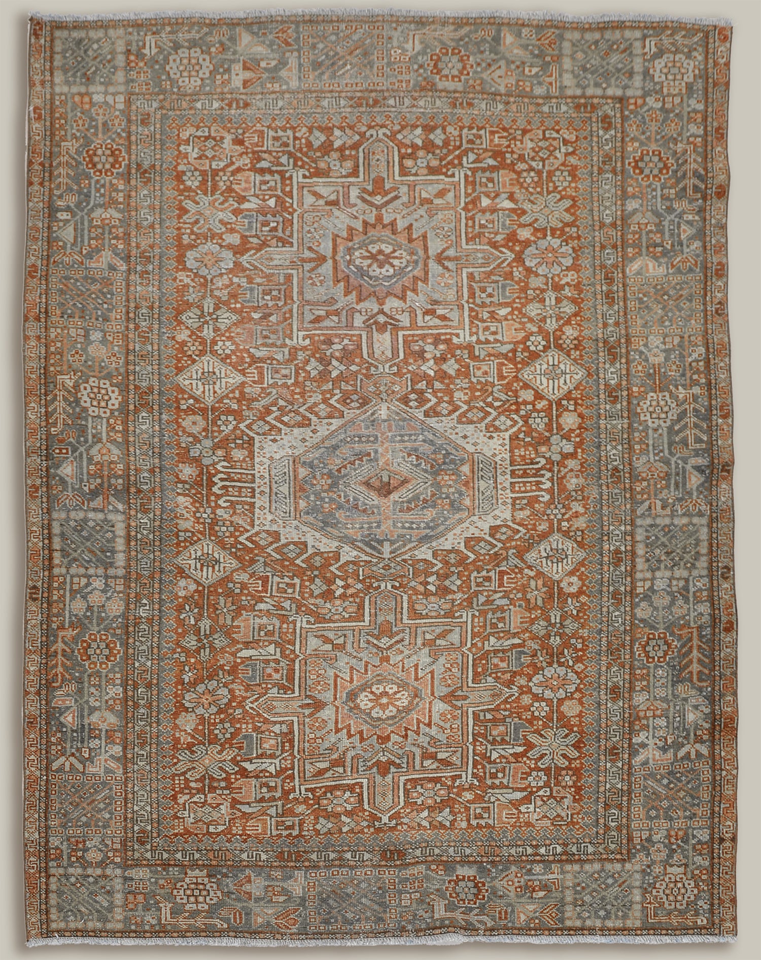 Vintage 1960's Northwest Persia Heriz rug - 4'10" x 6'3"