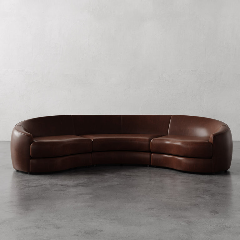 Rulmann Leather 3-Piece Sectional