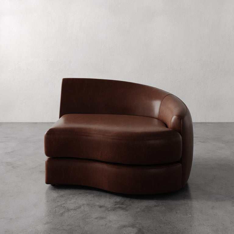 Rulmann Leather Right Arm Chair