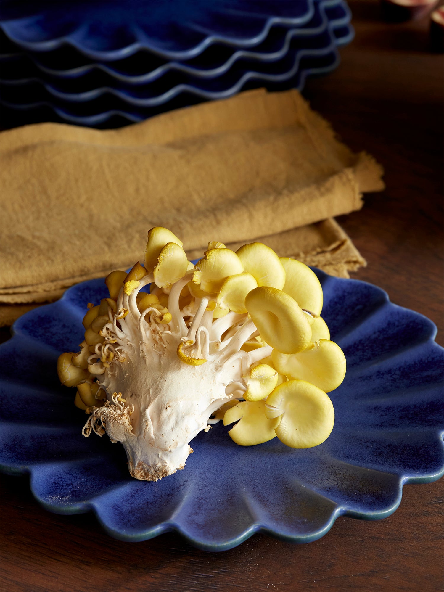 Dhalia Stoneware Salad Plate, Set of 4 (Blue)