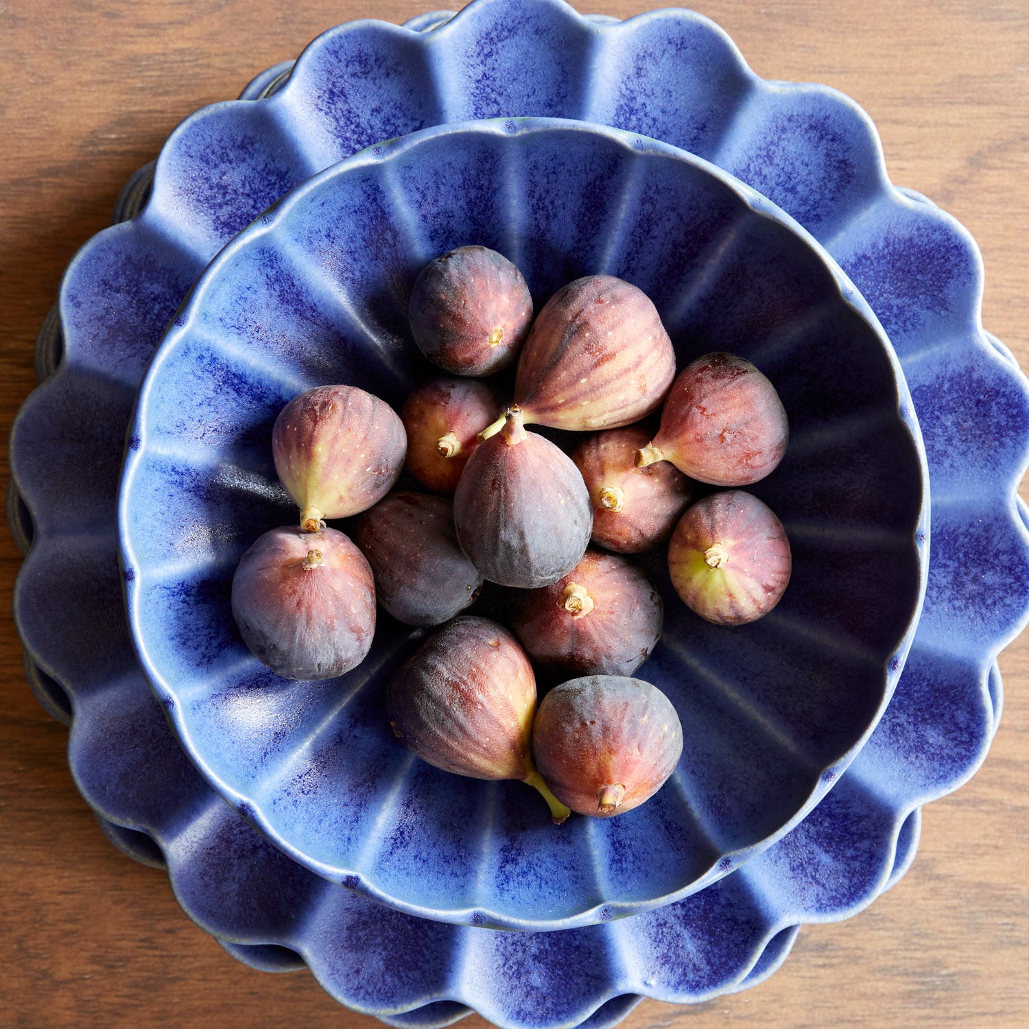 Dhalia Stoneware Pasta Bowl, Set of 4 (Blue)