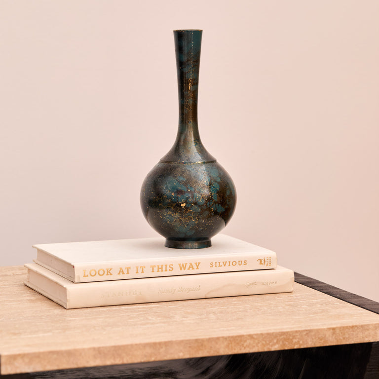 Japanese Takaoka Mottled Bronze Vase