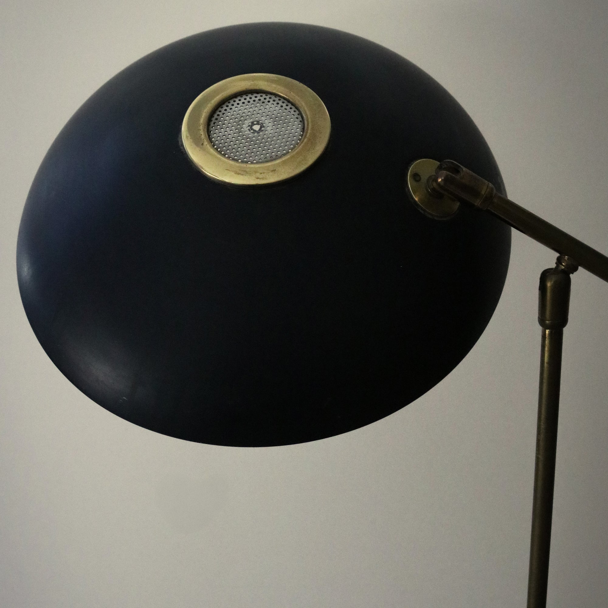 Masterful Mid-Century Black and Brass Lighting by Gerald Thurston for Lightolier