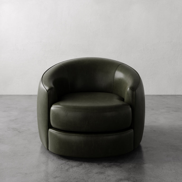 Rulmann Leather Swivel Chair