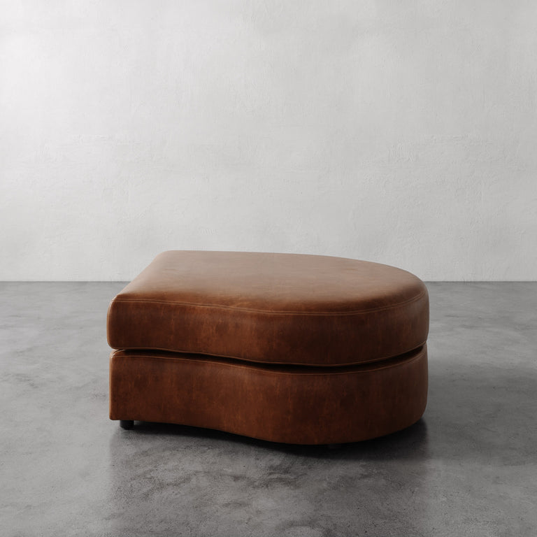 Rulmann Leather Right Ottoman