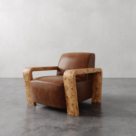 Dumas Leather Lounge Chair