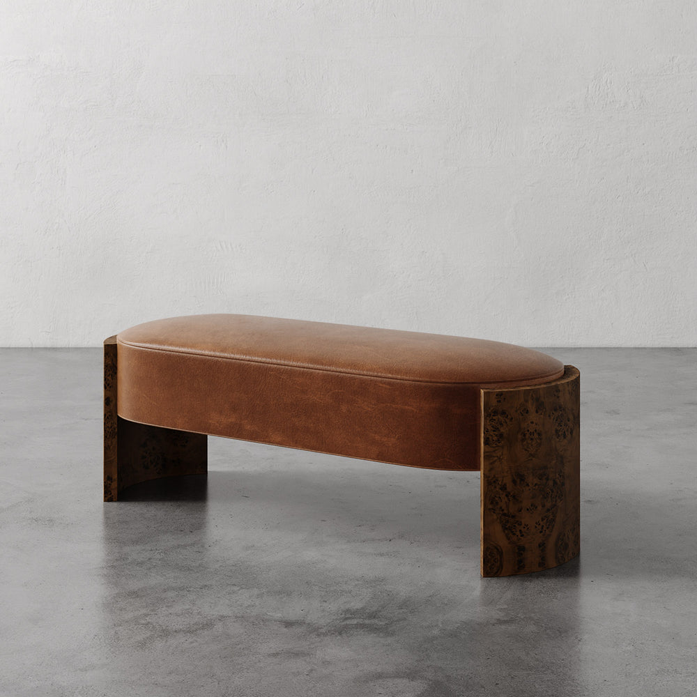 Benoit Leather Bench