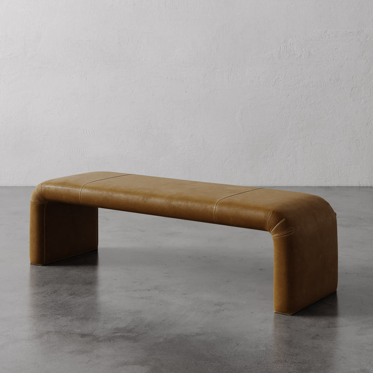 Nadia Leather Bench