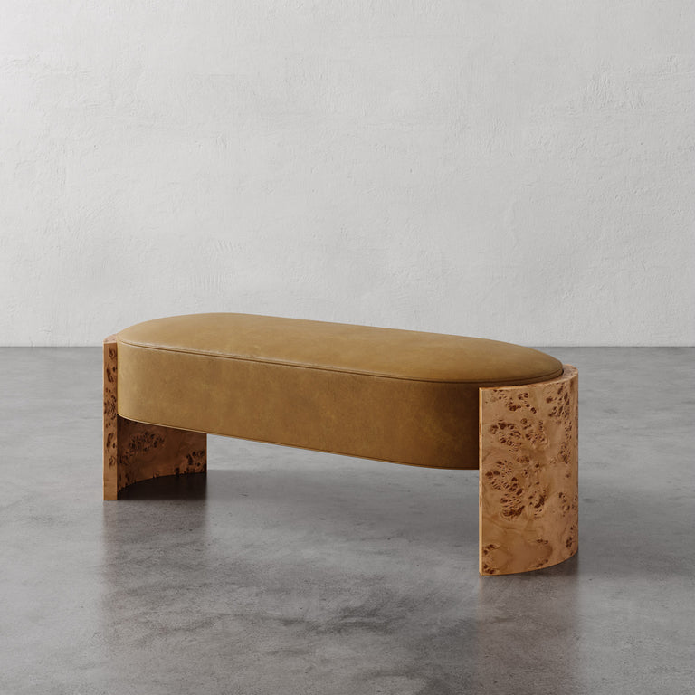 Benoit Leather Bench