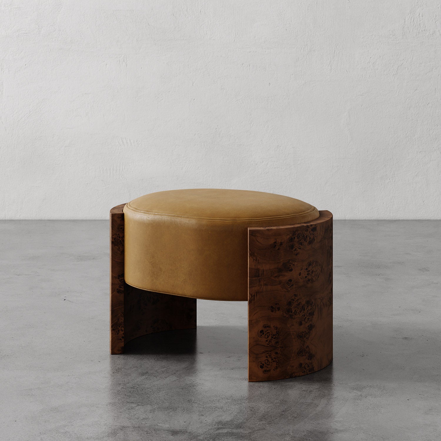Benoit Leather Ottoman