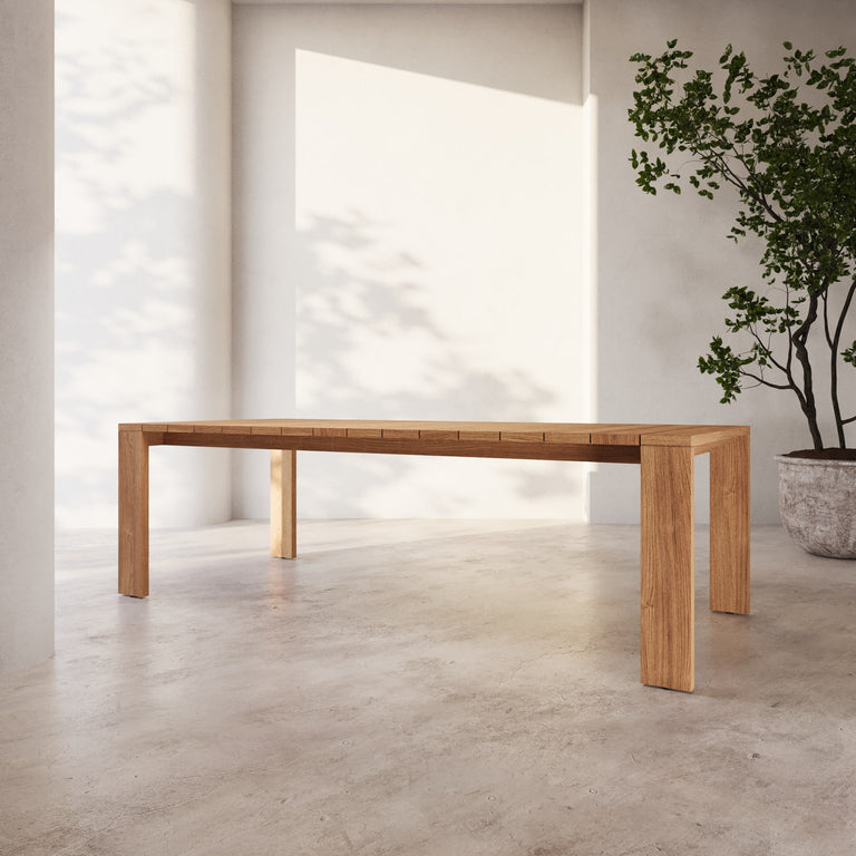 S2 Teak 96" Rectangular Dining Table
