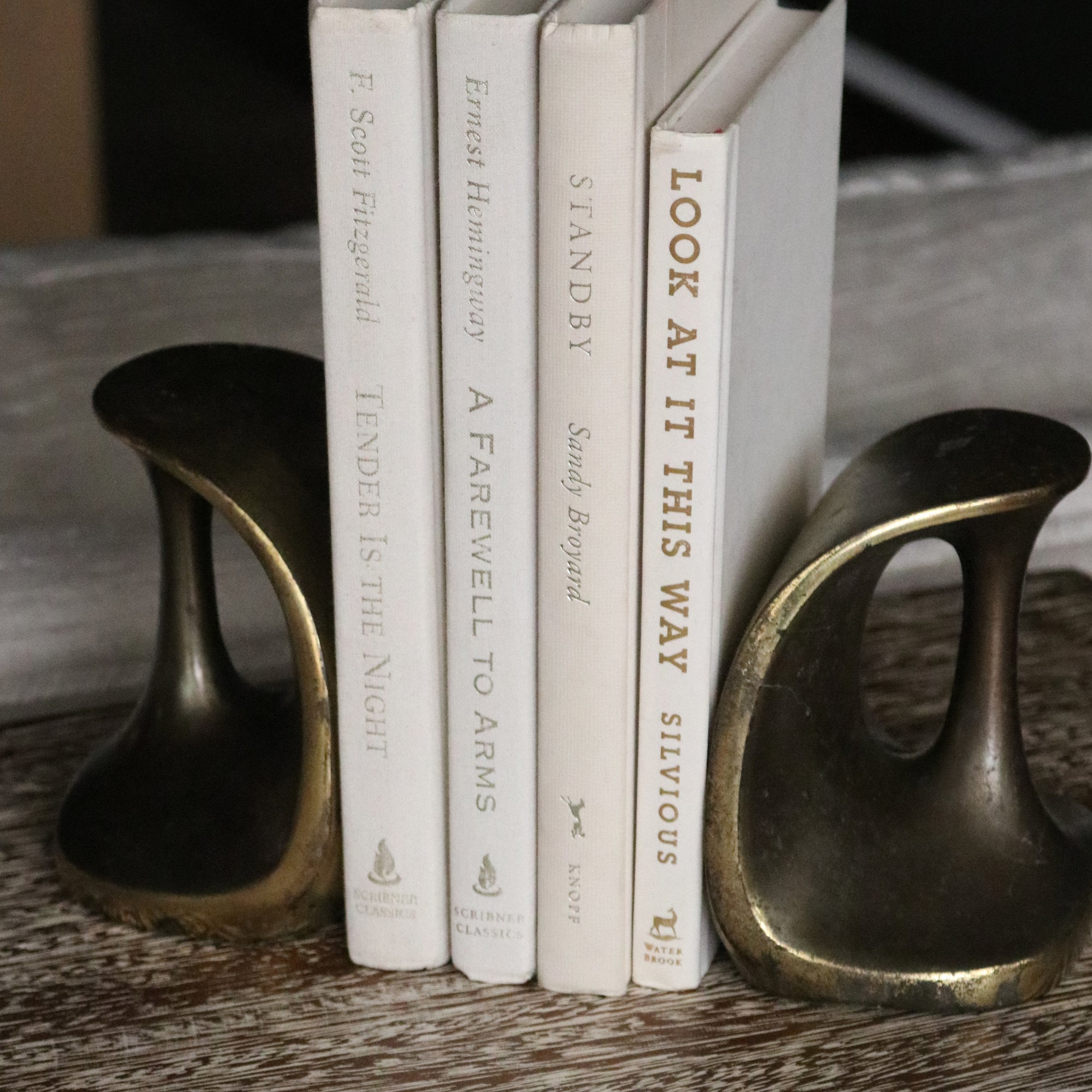 Stunning Vintage Brass Sculptural Bookends by Ben Seibel