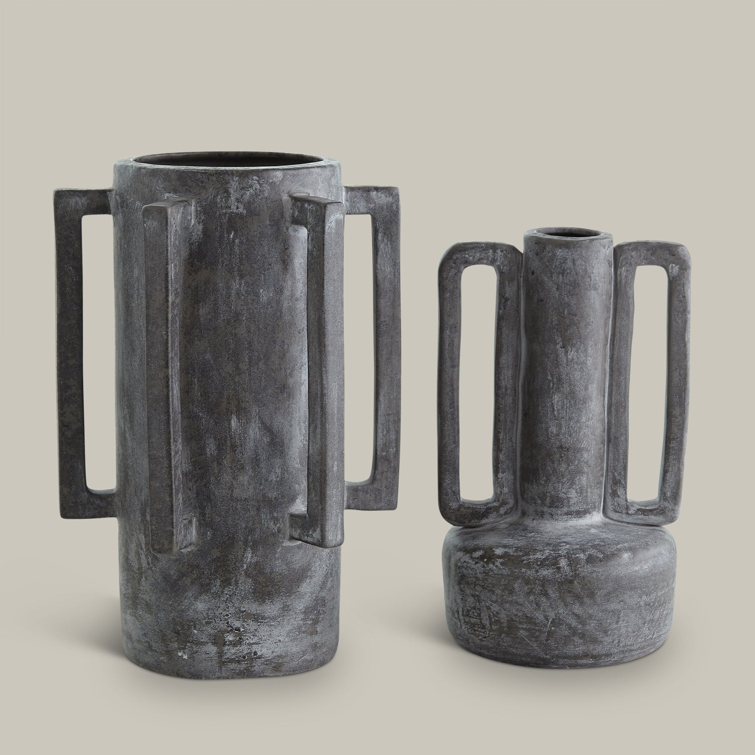 Normandie and Bretagne Vase Collection - (Dark Grey)