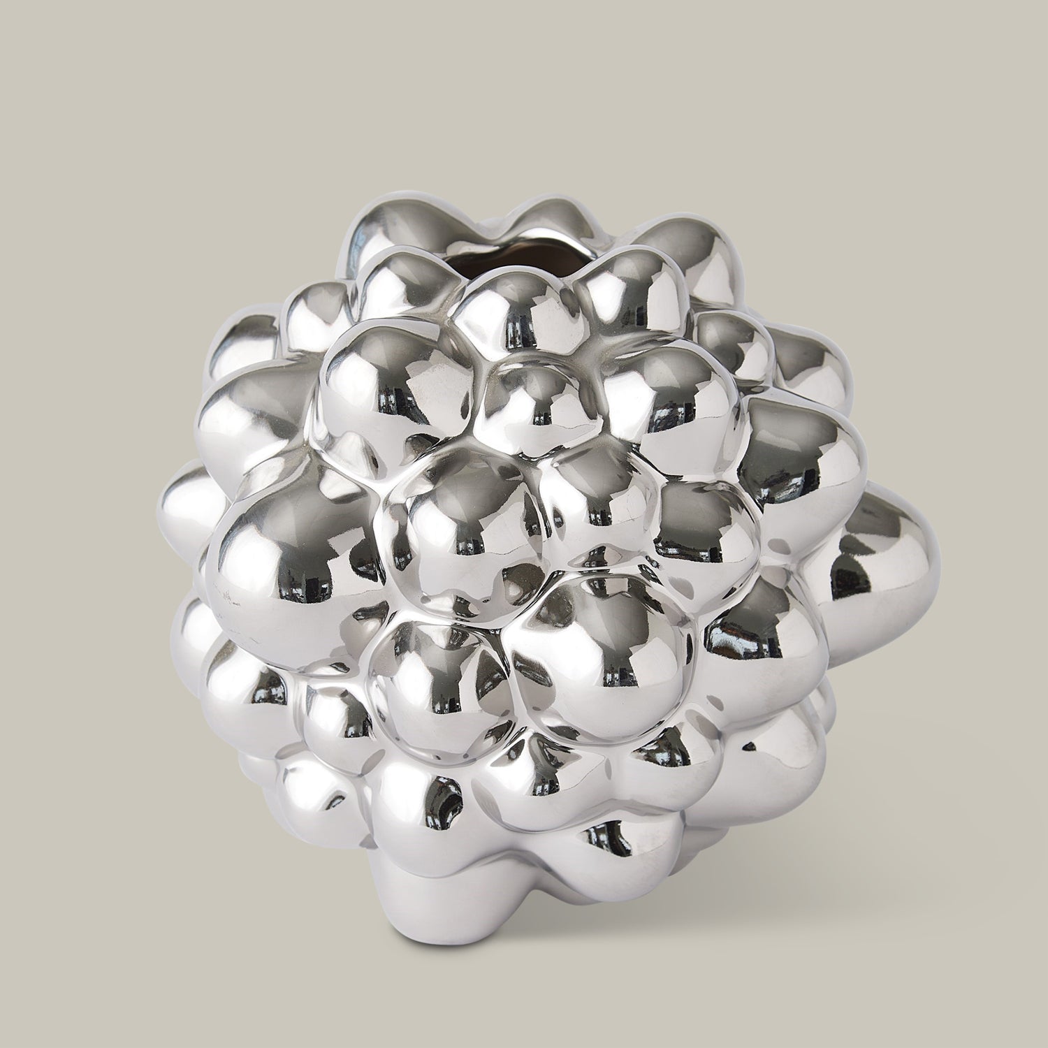 Organic Bubble Vases (Bright Silver)