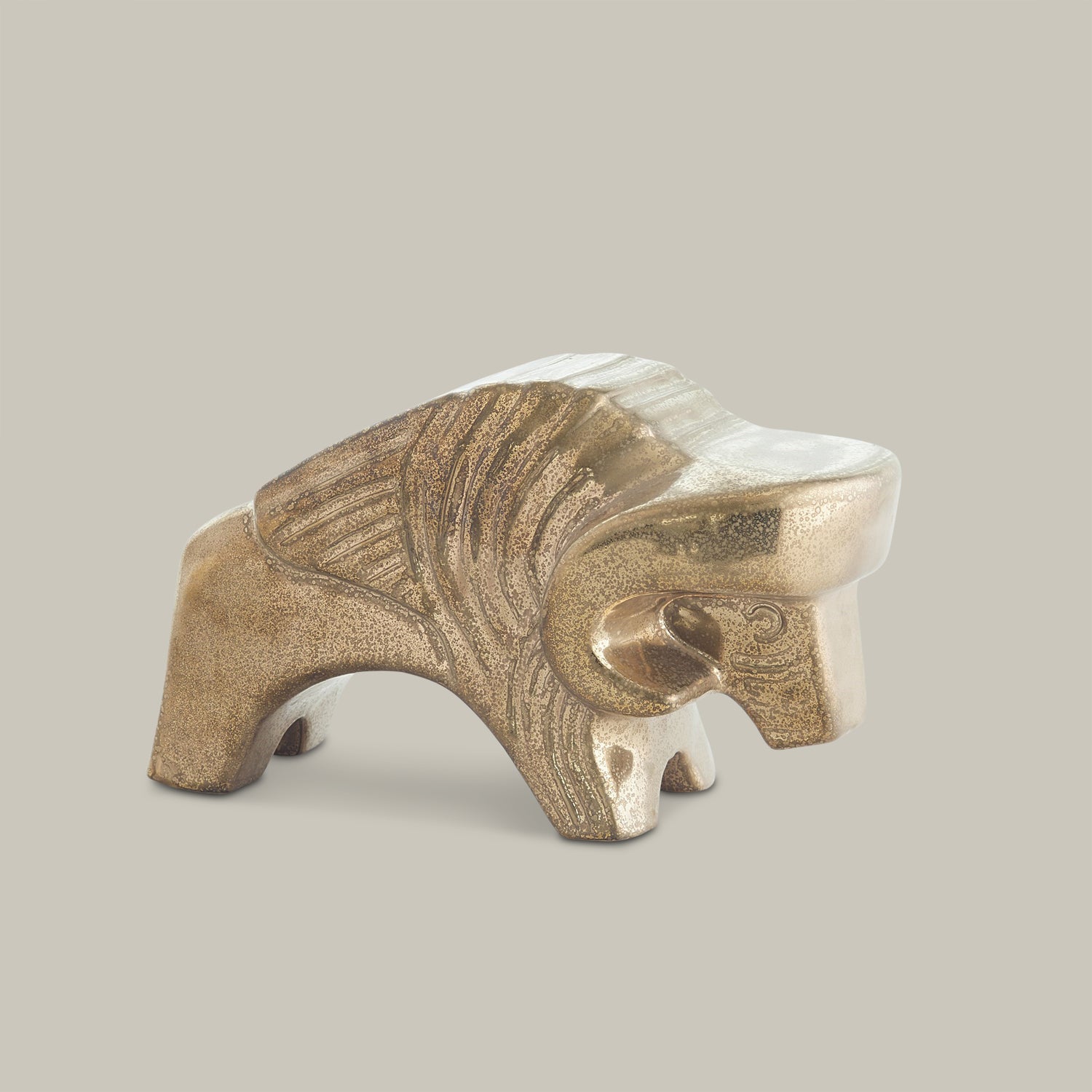 Les Animaux : Bison (Antique Gold)