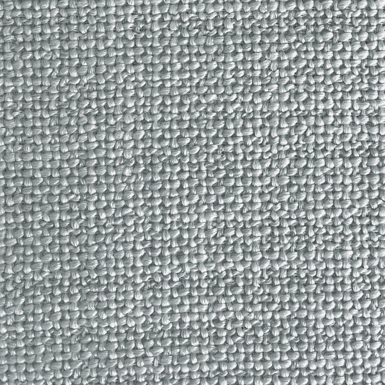 Lemieux et Cie Chunky Basketweave in soft gray-blue, textile swatch detail, close-up of woven texture showing tactile basketweave pattern.