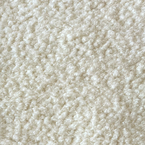 Lemieux et Cie Luxe Berbers & Bouclés textile swatch in cream, close-up detail showing textured bouclé weave with soft organic loops