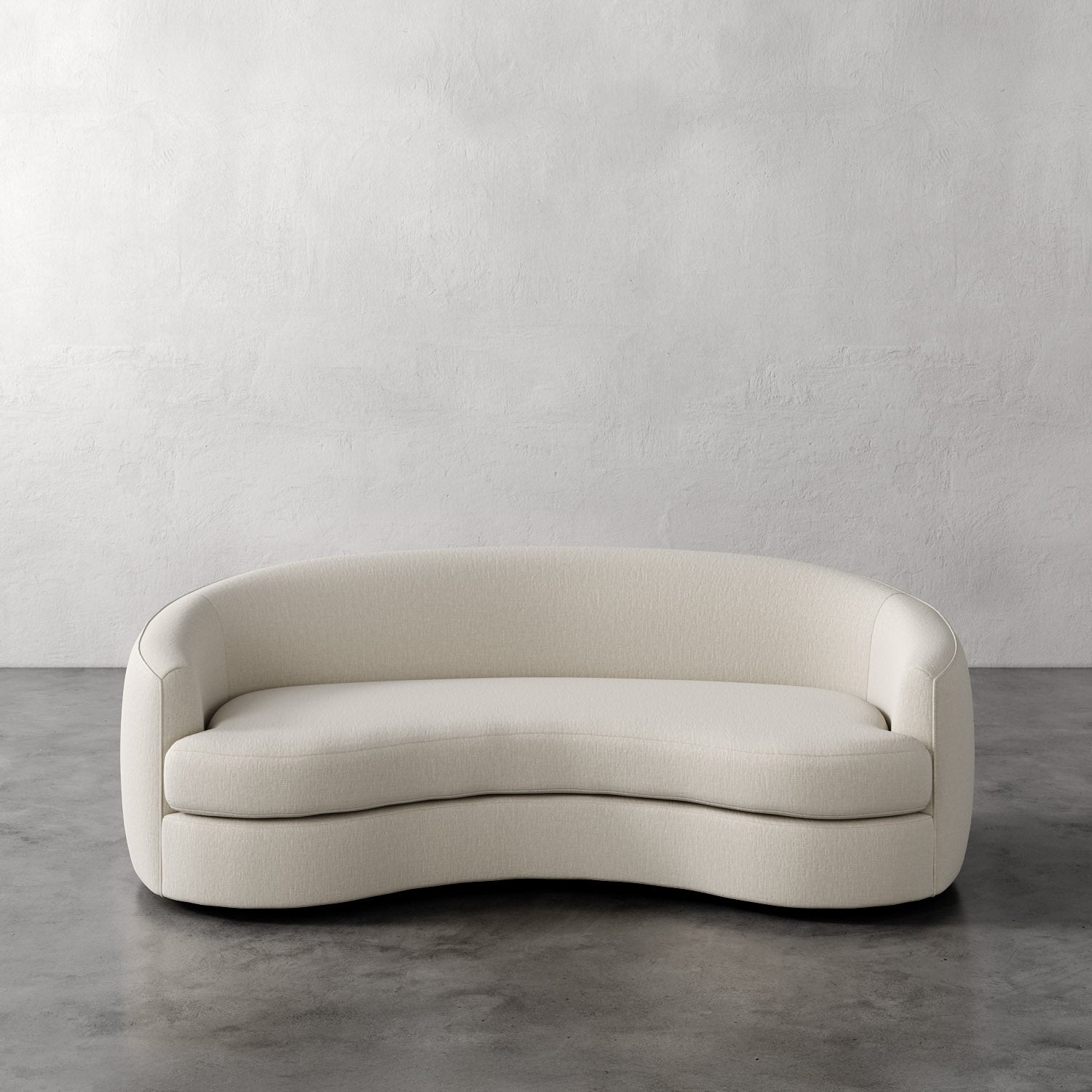 Lemieux Et Cie Rulmann Sofa Beige sofa against a plain gray wall