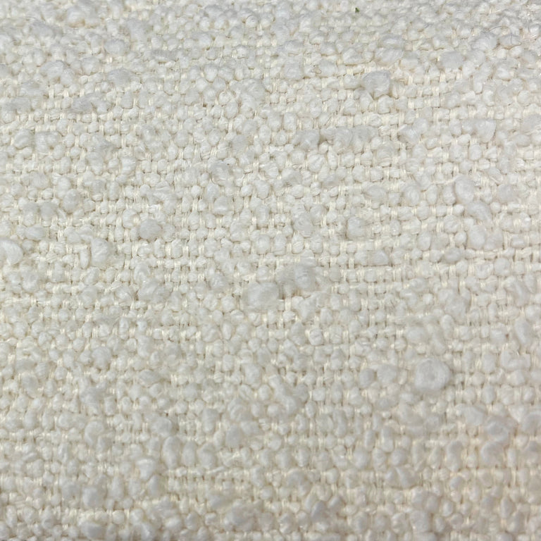 Lemieux et Cie Quick Ship Fabric Swatch in ivory with textured woven surface, upholstery sample shown in close-up detail.