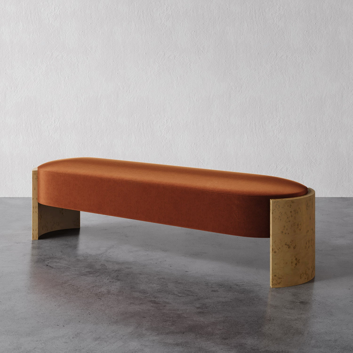 Benoit Bench (Blond Burl) - Fall Fabric Drop