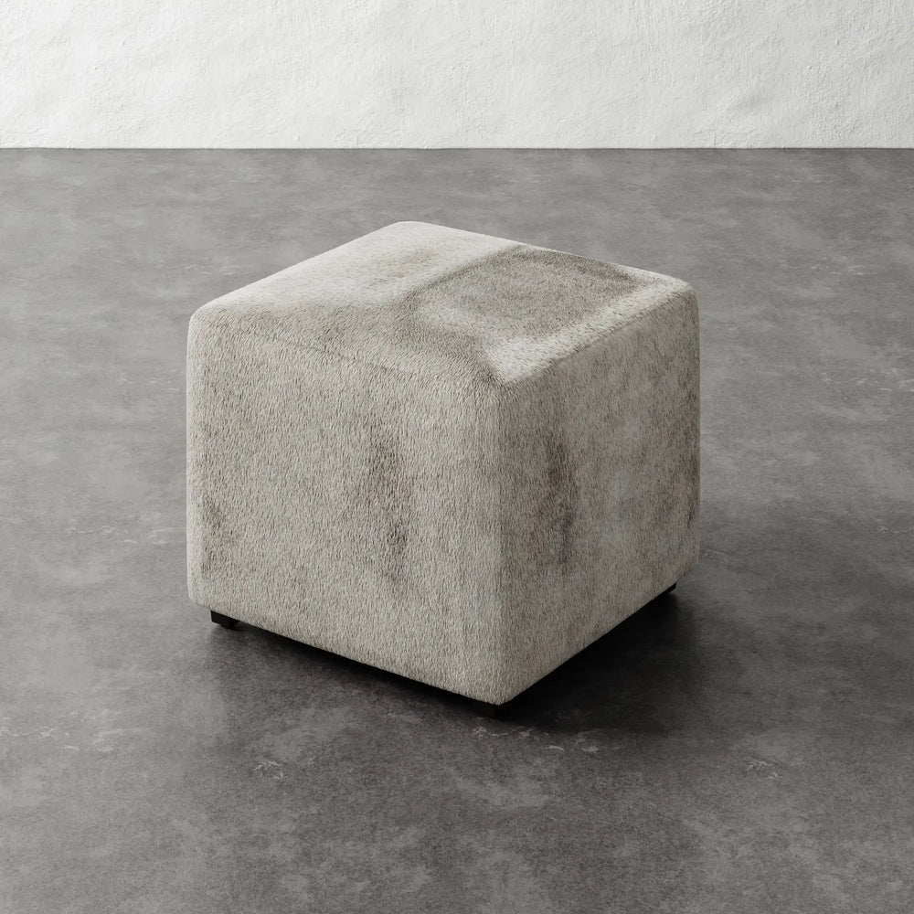 Fabien Leather Square 22" Ottoman