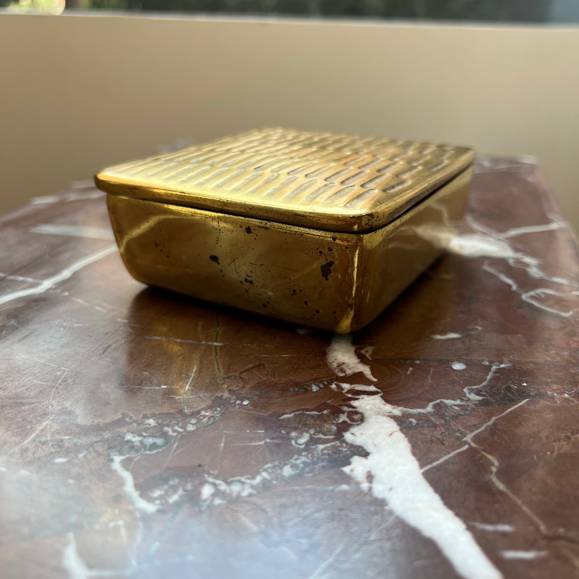 Iconic Mid-Century Modern Brass Decorative Box by Ben Seibel