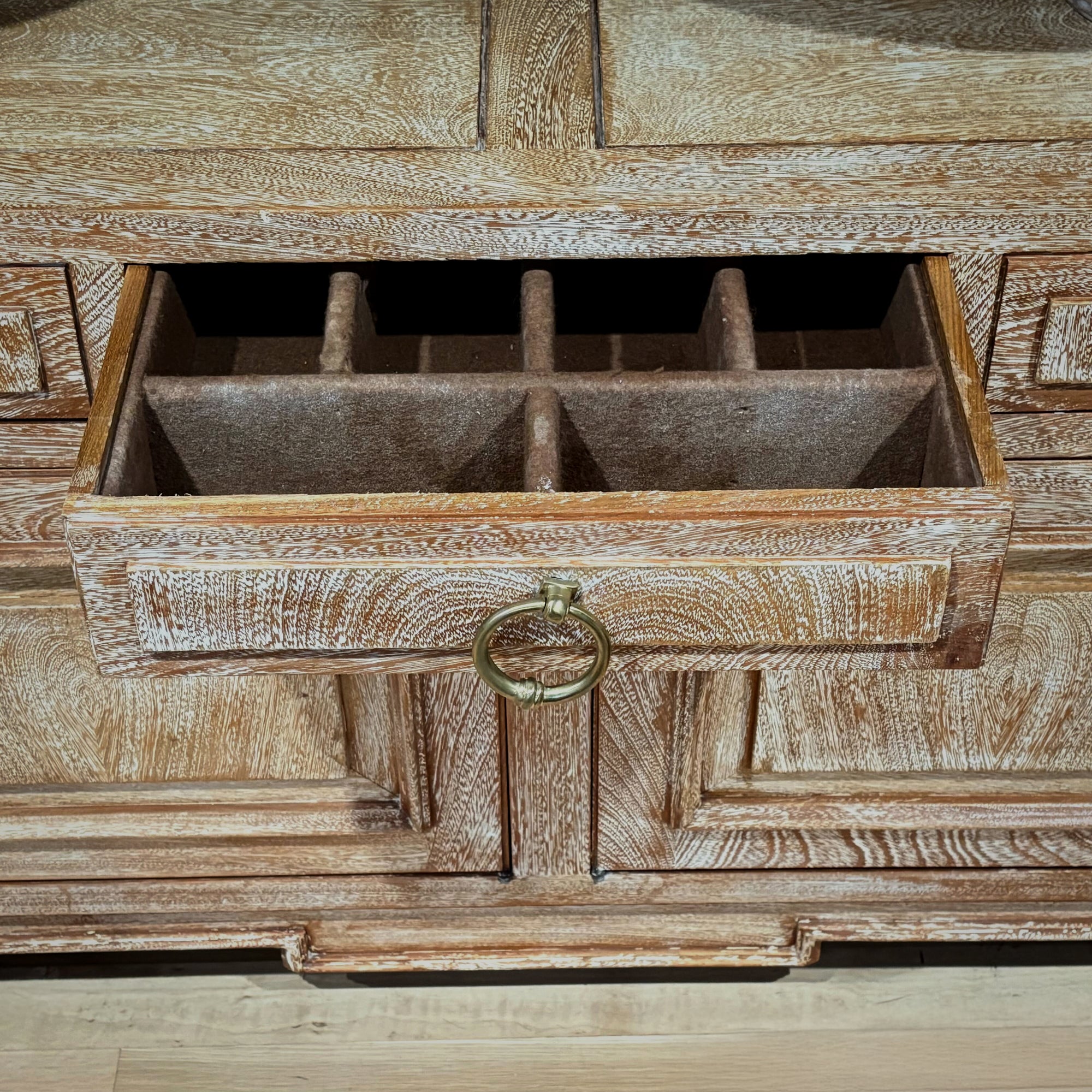 Large Cerused Oak Sideboard, 1950s