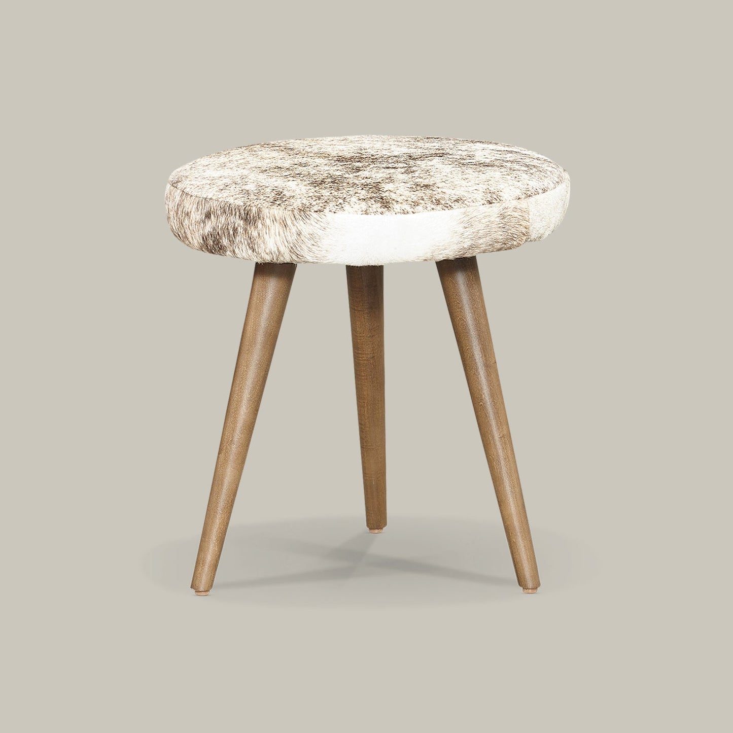 Charron Leather Ottoman - Brindle Grey HOH
