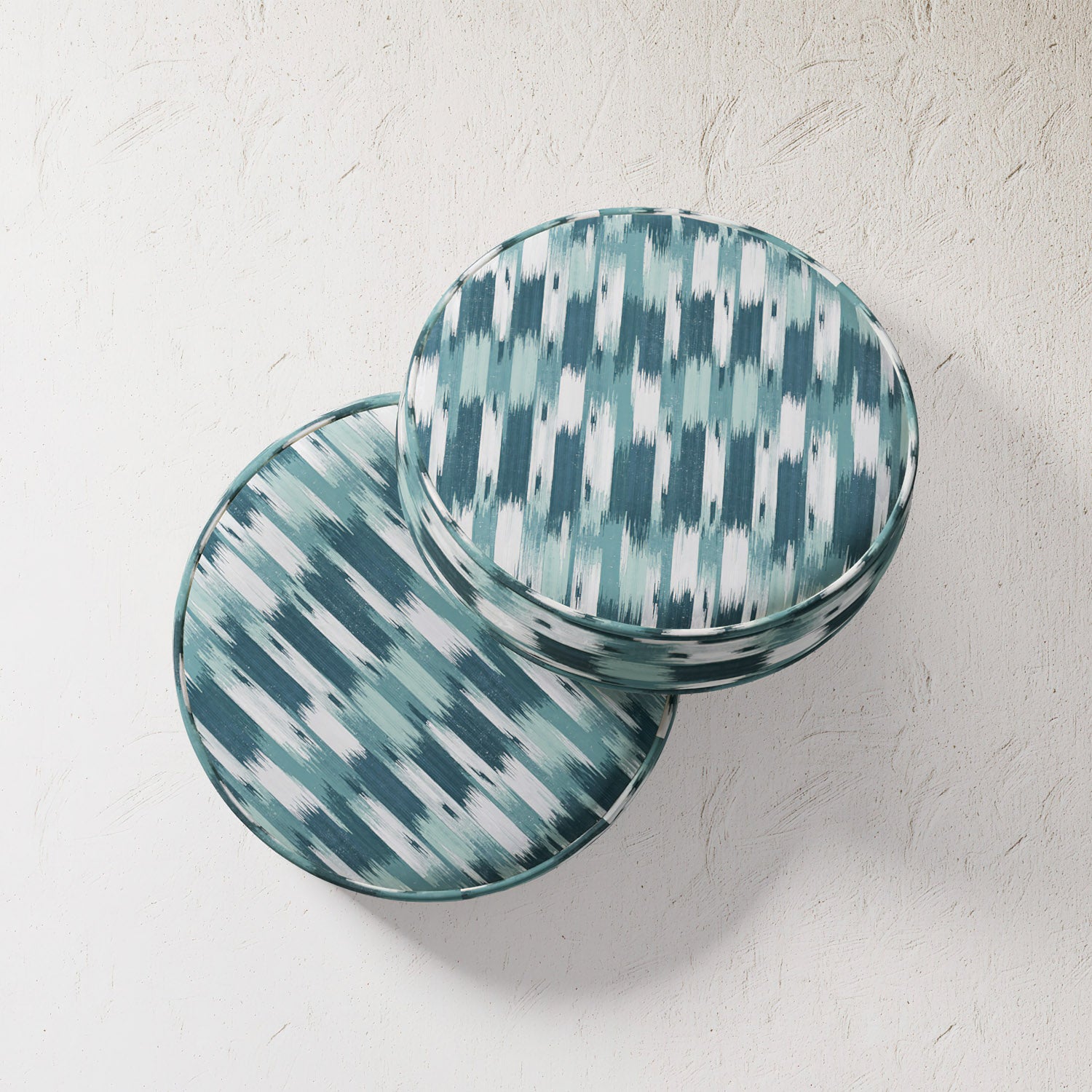 Outdoor Pillow - Teal French Flamme