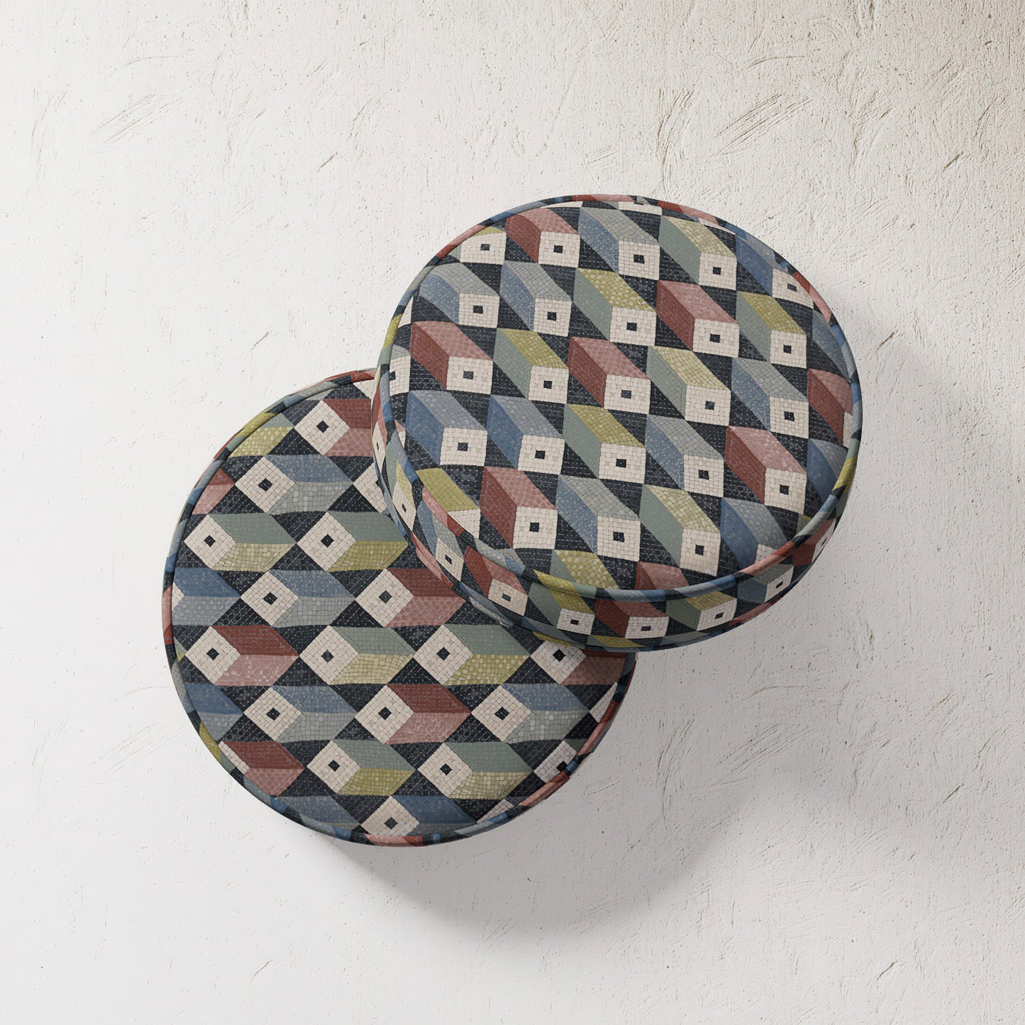 Outdoor Pillow - Mosaic Cubes