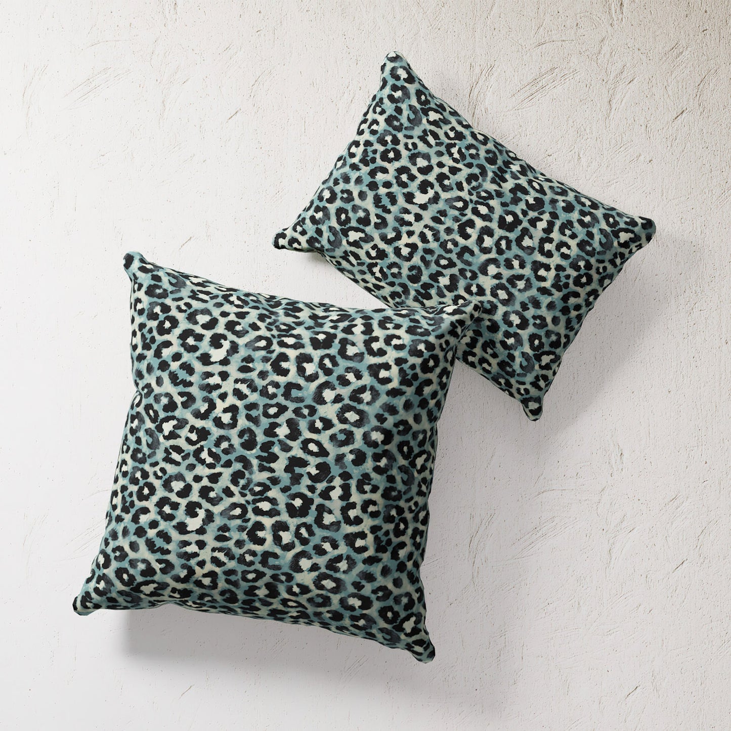 Outdoor Pillow - Teal Leopard