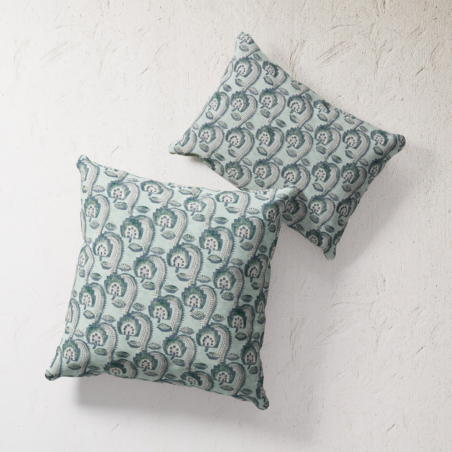 Outdoor Pillow - Teal French Floral