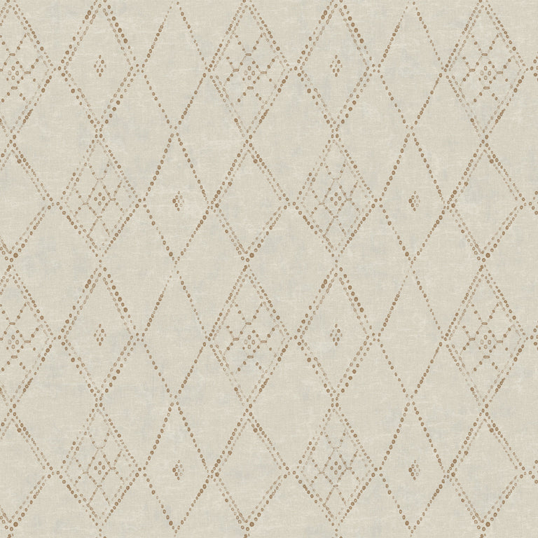 Souk Diamonds Wallpaper (Gold/Taupe)