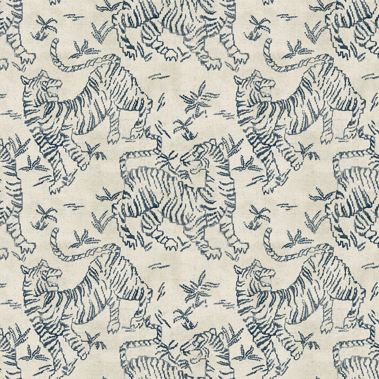 Orly Tigers Wallpaper (Indigo)