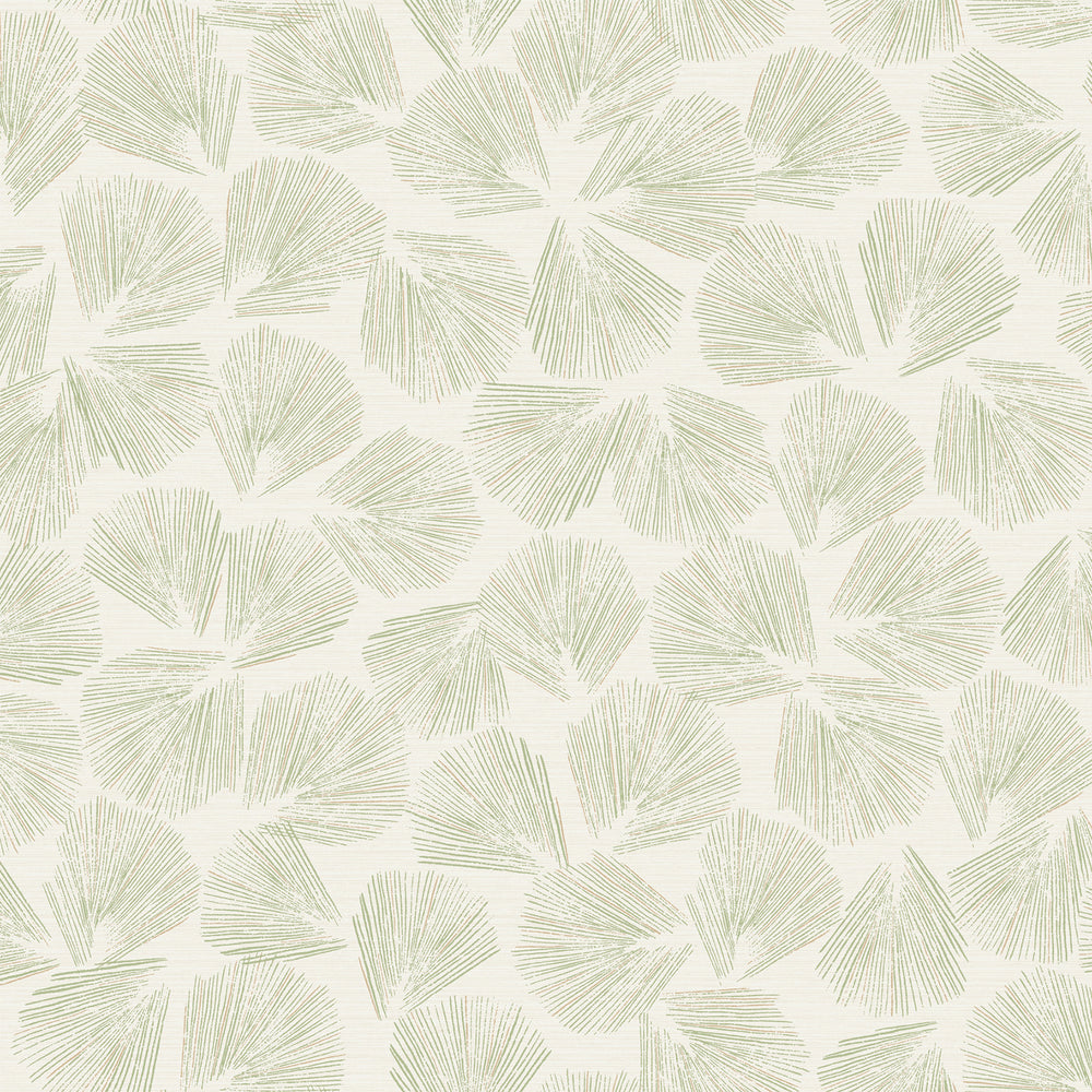Lemieux et Cie Avril Chinoiserie wallpaper in blush pink on dove gray, botanical pattern with flowering branches in Asian-inspired style.
