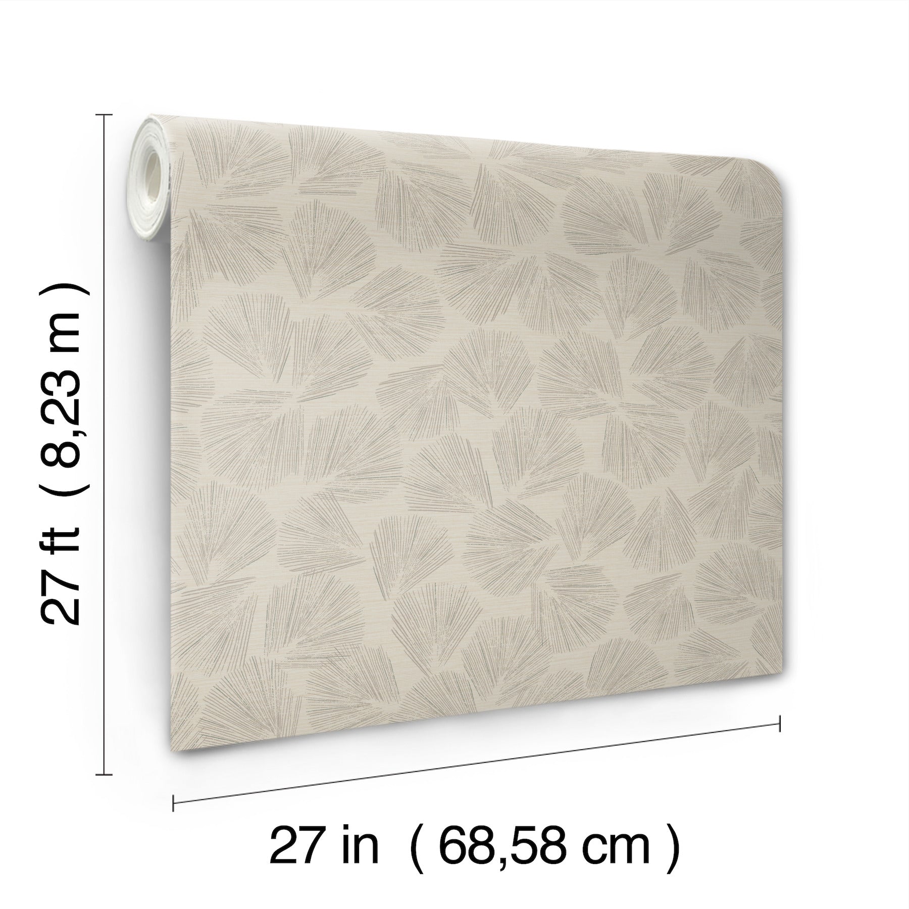 Elora Leaf Wallpaper (Taupe)