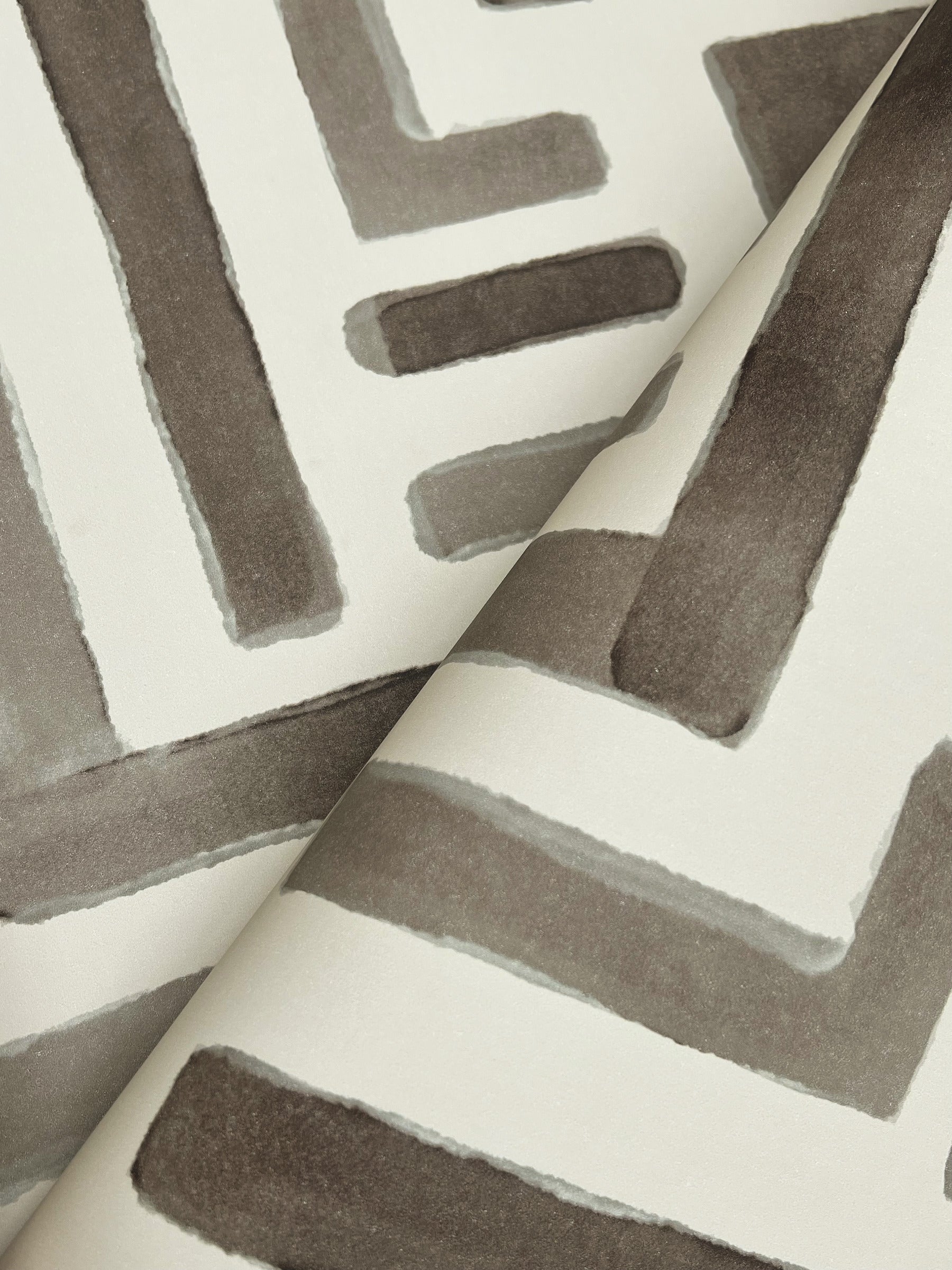 Painterly Labyrinth Wallpaper (Warm Neutral)