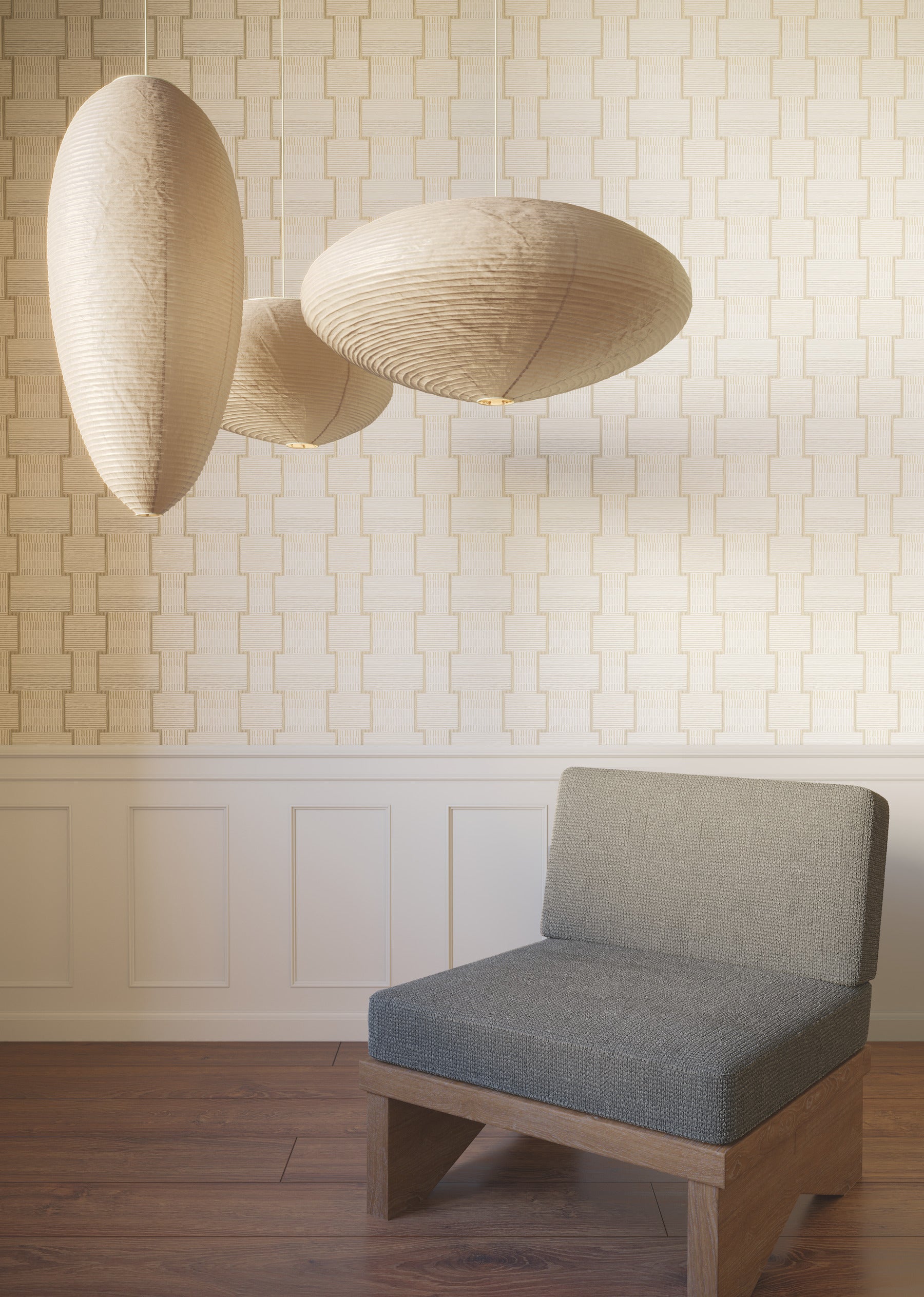La Broderie Wallpaper (Beige)