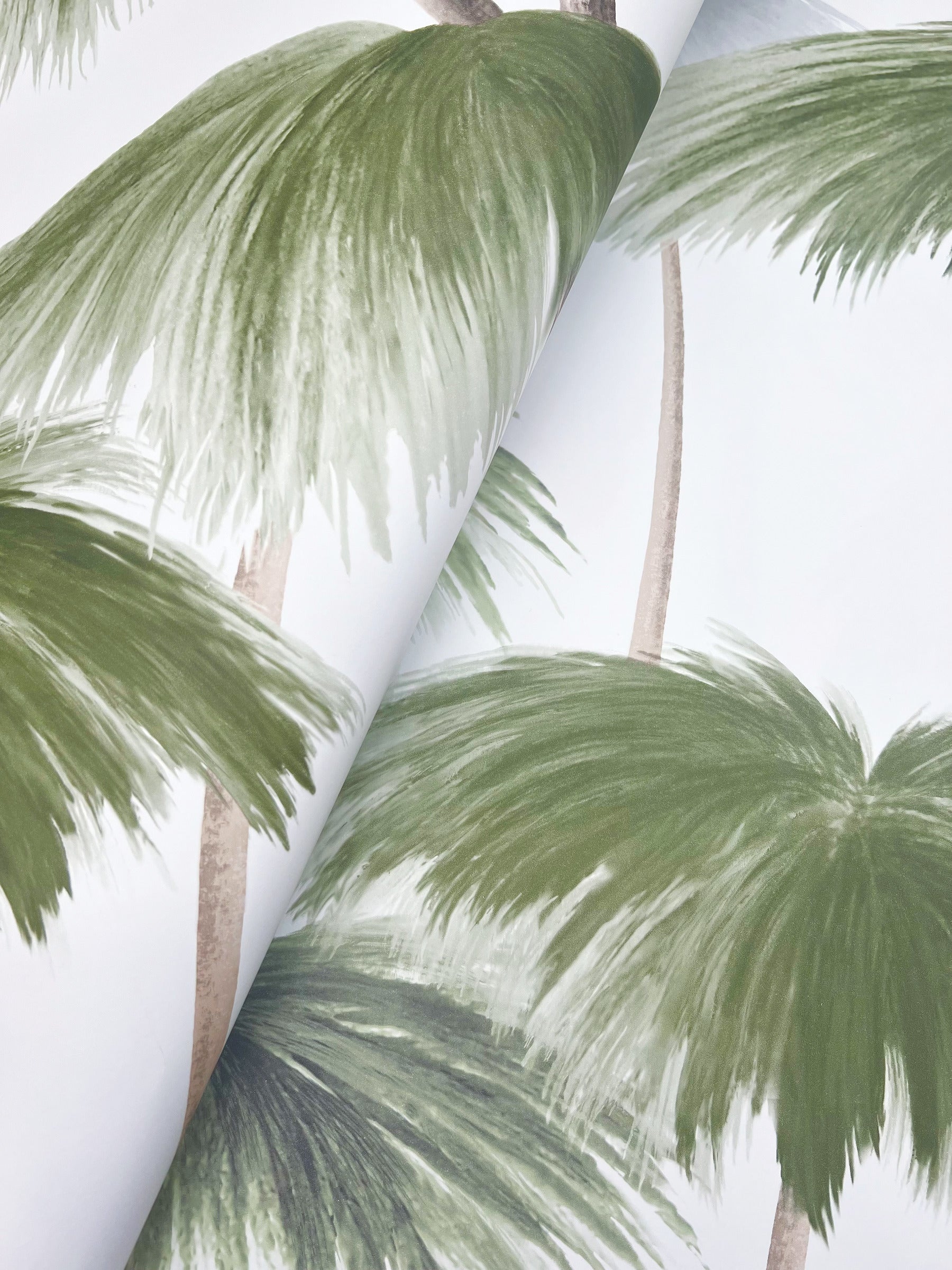 Plein Air Palms Wallpaper (Green)