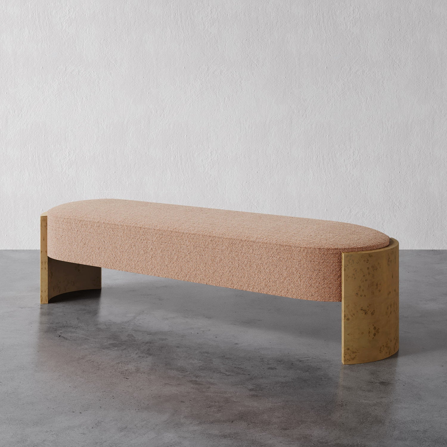 Benoit Bench (Blond Burl) - Fall Fabric Drop
