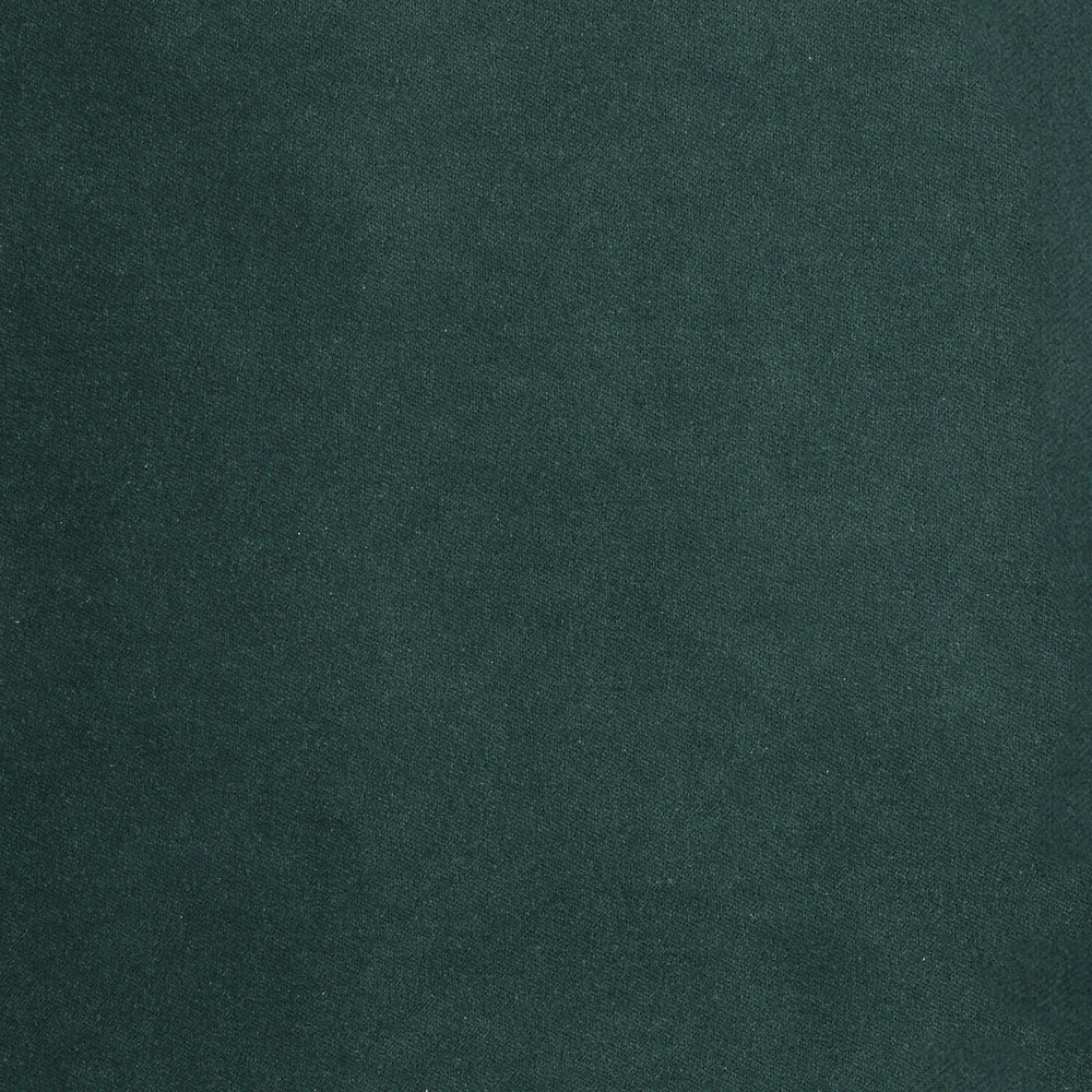 Lemieux et Cie Performance Velvet swatch in deep forest green, textile sample shown on white studio backdrop.