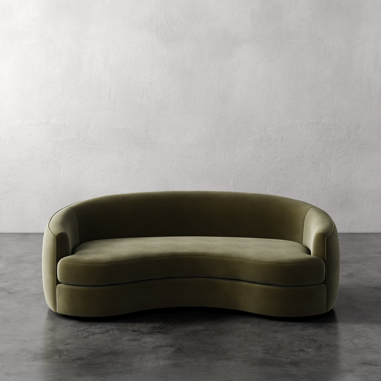Lemieux Et Cie Rulmann Sofa Green sofa against a plain wall