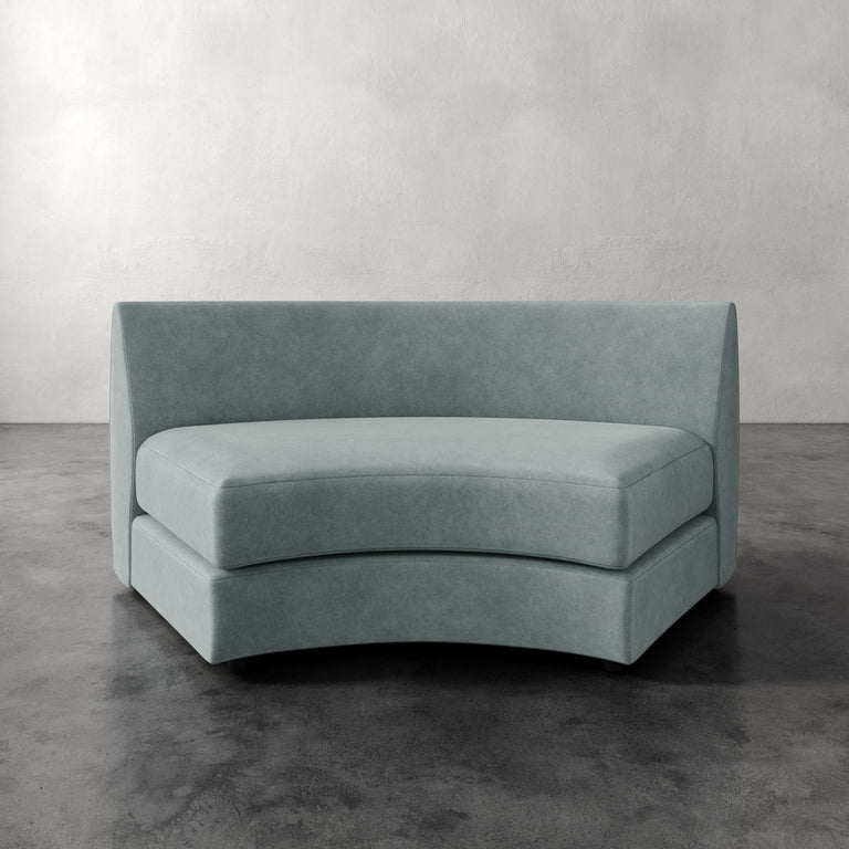 Lemieux Et Cie Rulmann Wedge Gray sofa against a plain background