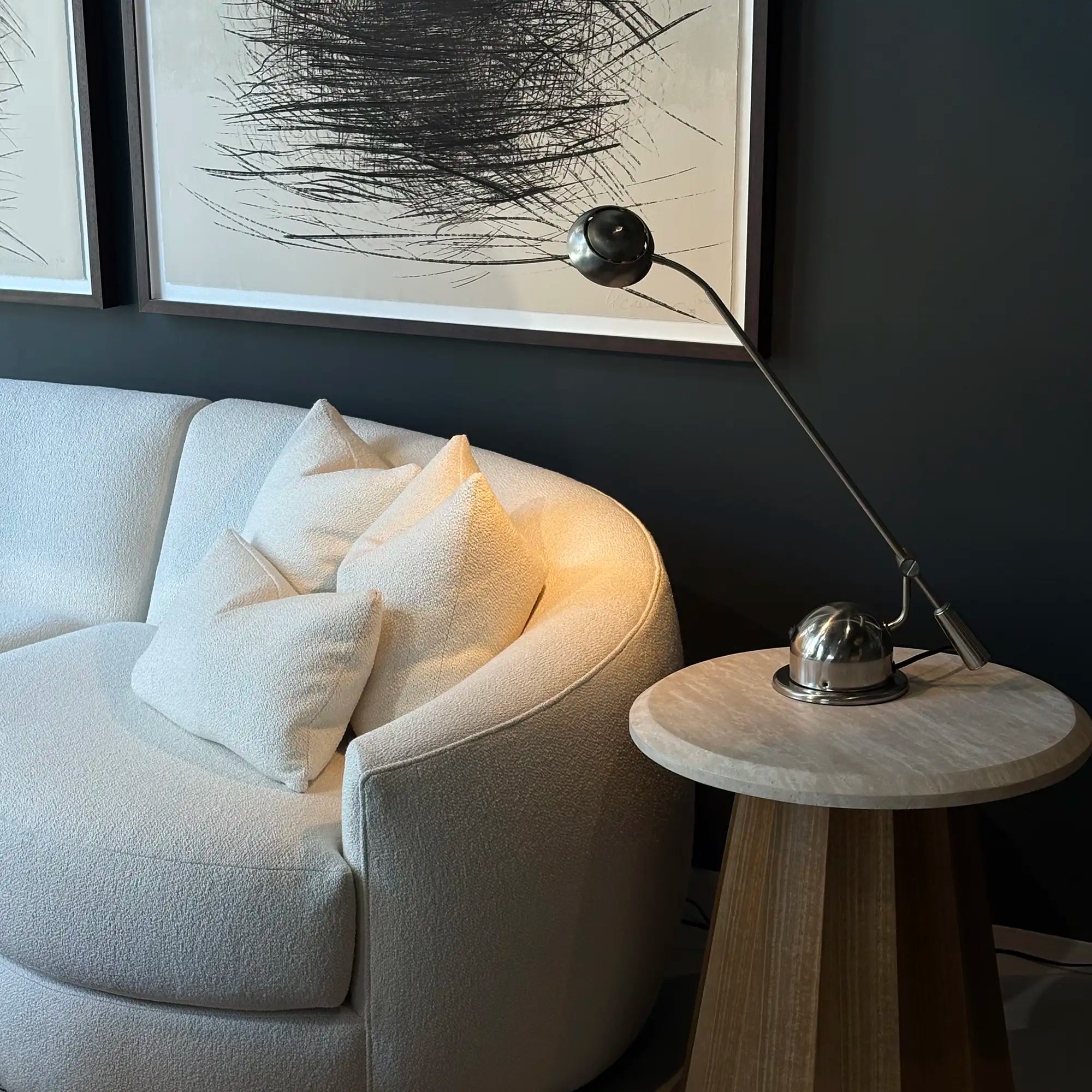 Vintage Adjustable Steel Table Lamp, Mid-Century Modern, 1970s