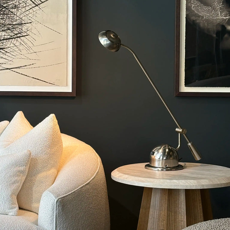 Vintage Adjustable Steel Table Lamp, Mid-Century Modern, 1970s