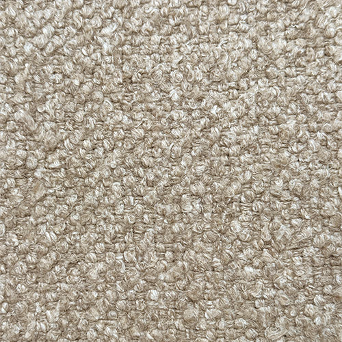 Lemieux et Cie Luxe Berbers & Bouclés swatch in warm neutral tones, textured bouclé weave with organic looped surface, close-up detail view.