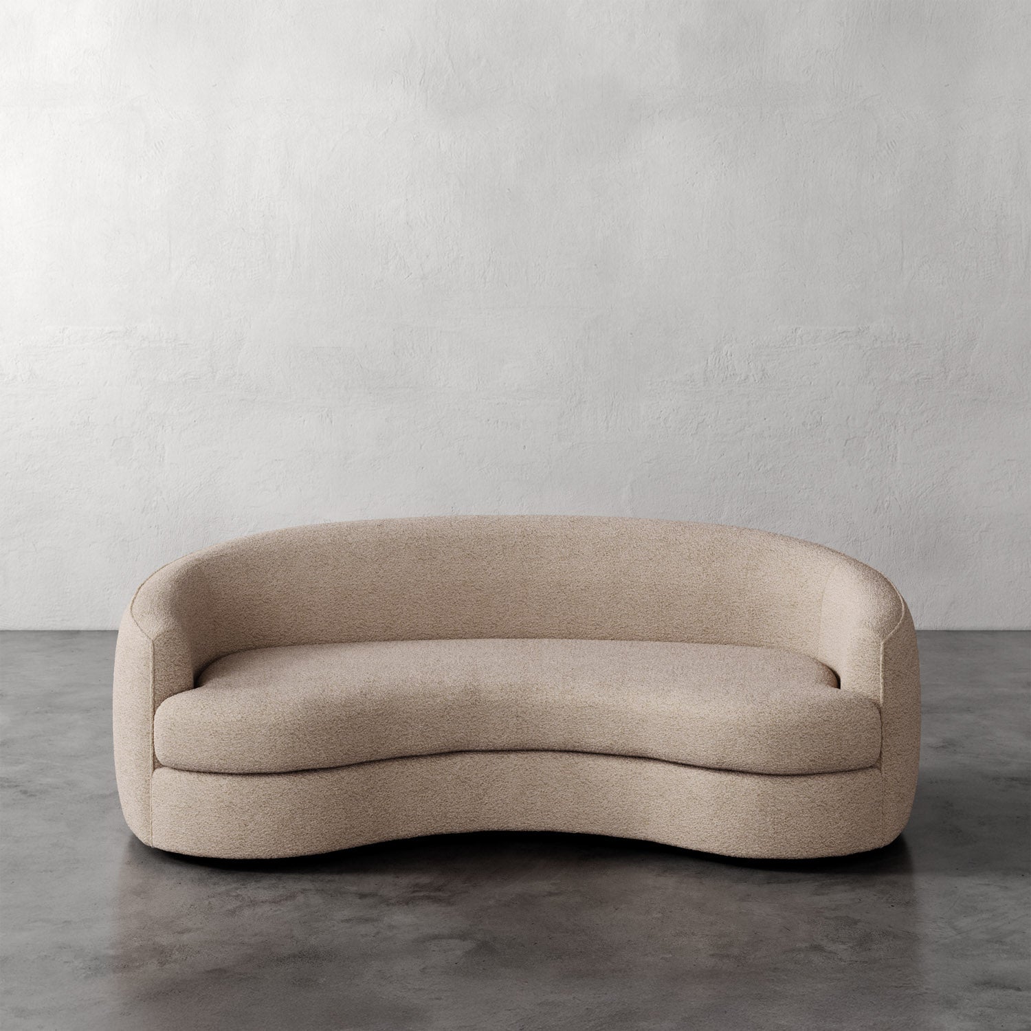Lemieux Et Cie Rulmann Sofa Beige sofa against a plain gray wall
